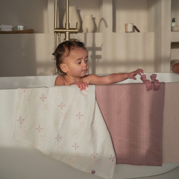Lodger Swaddler Solid Matcha Rose 3-Pack 70x70