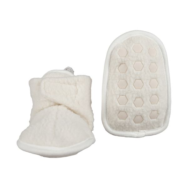 Lodger Slofjes Teddy Fleece Cloud Dancer 3-6M Lodger Slofjes Teddy Fleece Cloud Dancer 3-6M