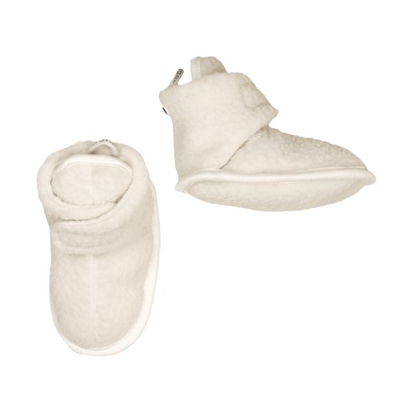 Lodger Slofjes Teddy Fleece Cloud Dancer 3-6M Lodger Slofjes Teddy Fleece Cloud Dancer 3-6M