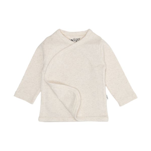 Lodger Melange Overslag Shirt - Maat 50 - Birch Lodger Melange Overslag Shirt - Maat 50 - Birch