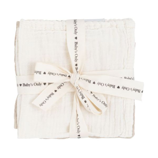 Baby's Only Tender Monddoekje - 3-Pack - 30x30cm - Linen / Clover