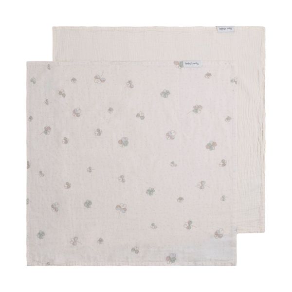 Baby's Only Tender Tetra Doek - 2-Pack - 65x65 cm - Linen / Clover