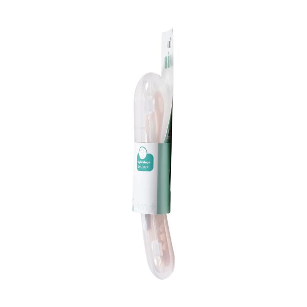 Beaba Siliconen Lepelset 1ste Leeftijd met Reisetui - Duo Cotton Candy / Marshmallow