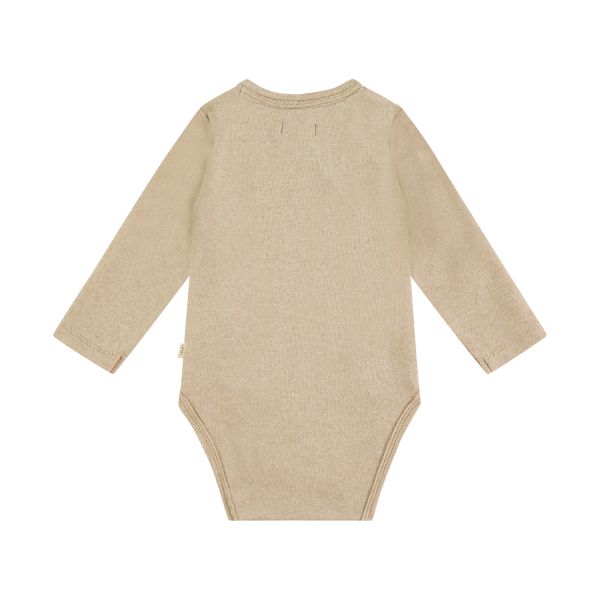 A Tiny Story Romper Lange Mouw Oatmeal Melange 62