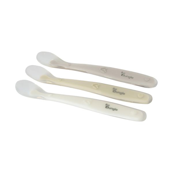 Bo Jungle Siliconen Lepeltjes – 3 Stuks - White/Dune/Terracotta Bo Jungle Siliconen Lepeltjes – 3 Stuks - White/Dune/Terracotta