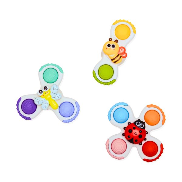 Bo Jungle Draaispeeltjes met Zuignap – 3 Stuks Bo Jungle Draaispeeltjes met Zuignap – 3 Stuks