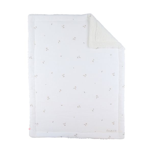 Noukie's F&O Deken - 75 x 100 cm - Mousseline/Sherpa - Wit
