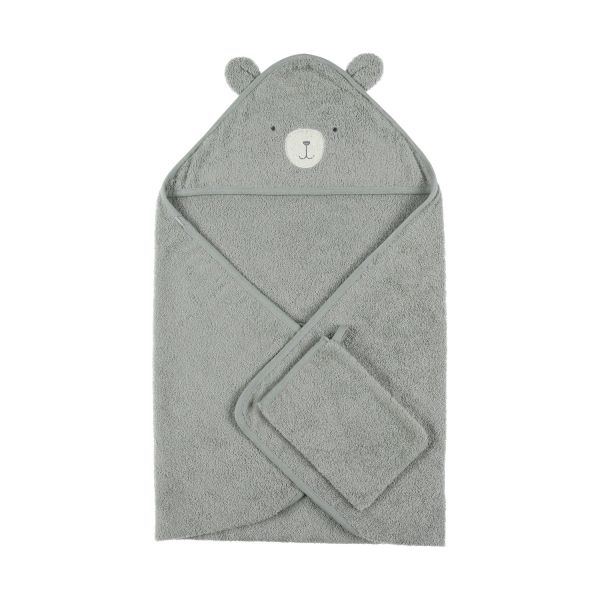 Noukie's F&O Badcape - 75 x 75 cm - Badstof - Groen