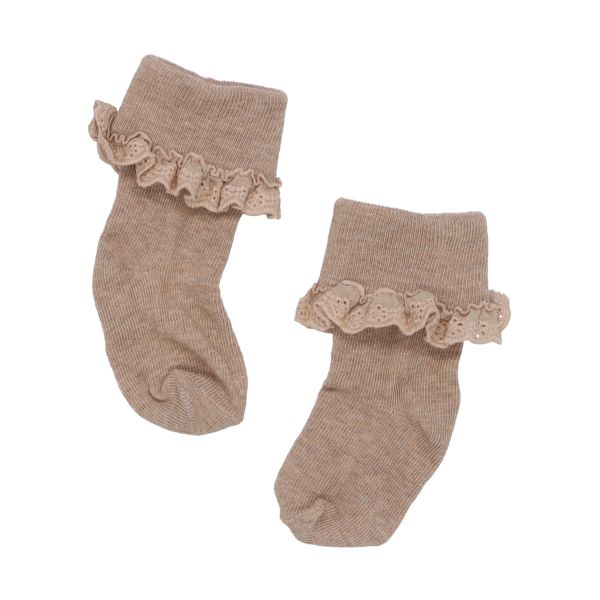 BD Collection Sokjes Kant - 3 Stuks - 0-6mnd - Multi Beige BD Collection Sokjes Kant - 3 Stuks - 0-6mnd - Multi Beige