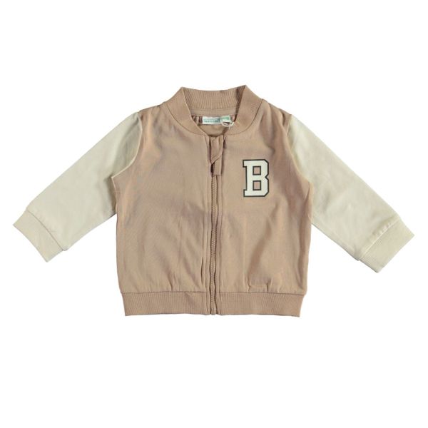 Babylook Bomberjack - Maat 62/68 - Warm Taupe/ Buttercream