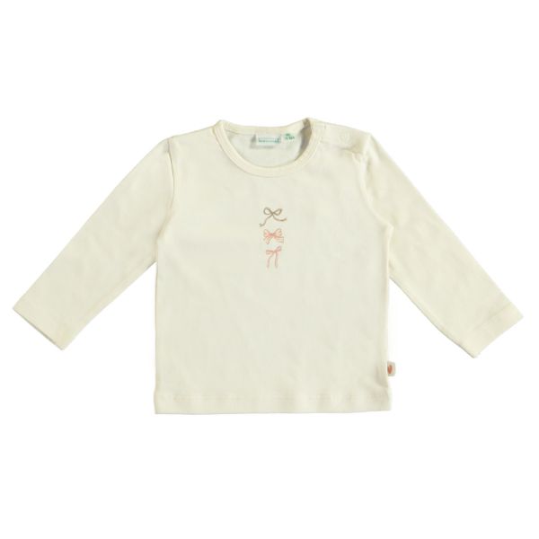 Babylook Bows T-Shirt - Mt. 56 - Buttercream Babylook Bows T-Shirt - Mt. 56 - Buttercream
