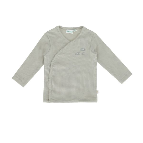 Babylook Swan T-Shirt Overslag Rib - Maat 50 - Mineral Grey Babylook Swan T-Shirt Overslag Rib - Maat 50 - Mineral Grey