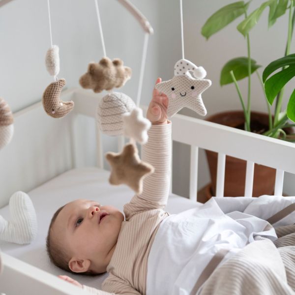Baby's Only Muziekmobiel Heaven Clay / Warm Linen Baby's Only Muziekmobiel Heaven Clay / Warm Linen