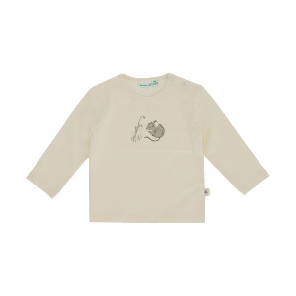 Babylook Mouse T-Shirt Lange Mouw Piep - Maat 62 - Whisper White Babylook Mouse T-Shirt Lange Mouw Piep - Maat 62 - Whisper White