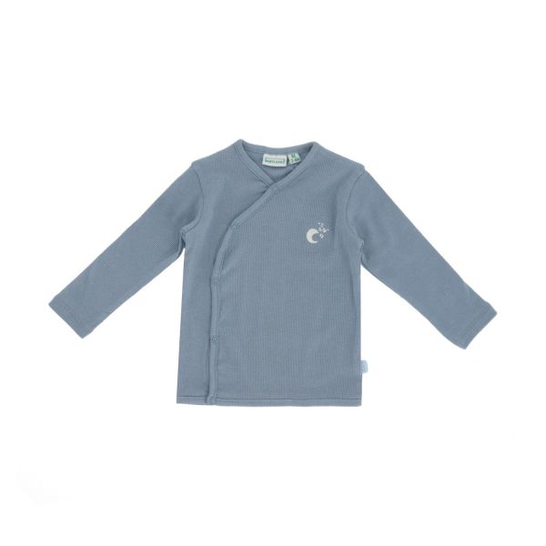 Babylook Night T-Shirt Overslag Rib - Maat 44 - Ashley Blue