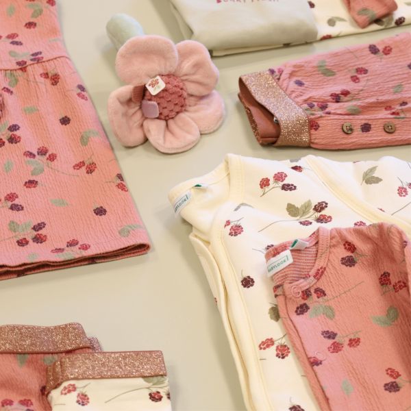 Babylook Berry Jurk Lange Mouw - Maat 50 - Dusty Rose Babylook Berry Jurk Lange Mouw - Maat 50 - Dusty Rose