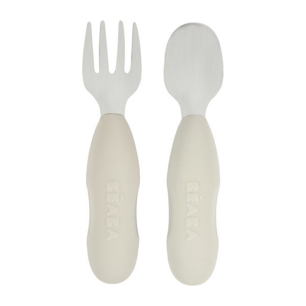 Beaba Bestekset Roestvrijstaal Velvet Grey 2-Pack