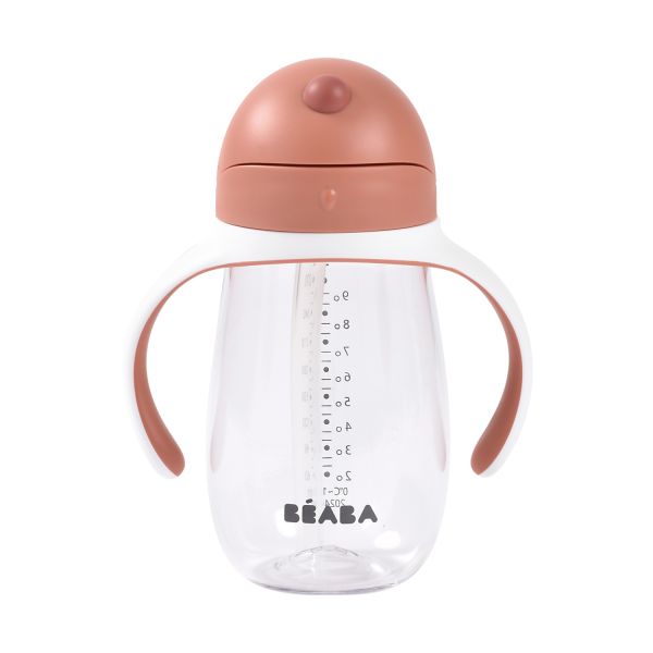 Beaba Drinkbeker met rietje 300 ml Terracotta Beaba Drinkbeker met rietje 300 ml Terracotta