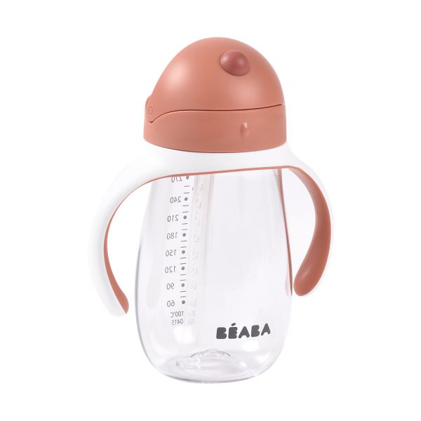 Beaba Drinkbeker met rietje 300 ml Terracotta Beaba Drinkbeker met rietje 300 ml Terracotta