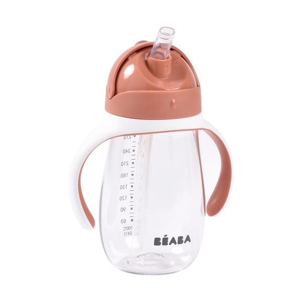 Beaba Drinkbeker met rietje 300 ml Terracotta Beaba Drinkbeker met rietje 300 ml Terracotta