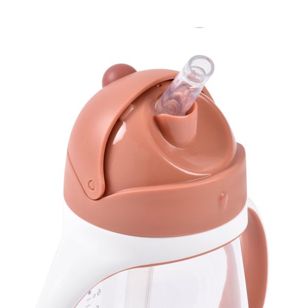 Beaba Drinkbeker met rietje 300 ml Terracotta Beaba Drinkbeker met rietje 300 ml Terracotta