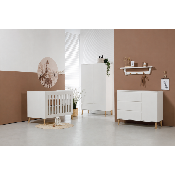 TWF Ledikant 70 x 140 - Commode XL - Kast Beach Island White