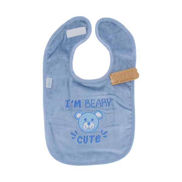 VIB I'm Beary Cute Slabbetje - Dusty Blue VIB I'm Beary Cute Slabbetje - Dusty Blue