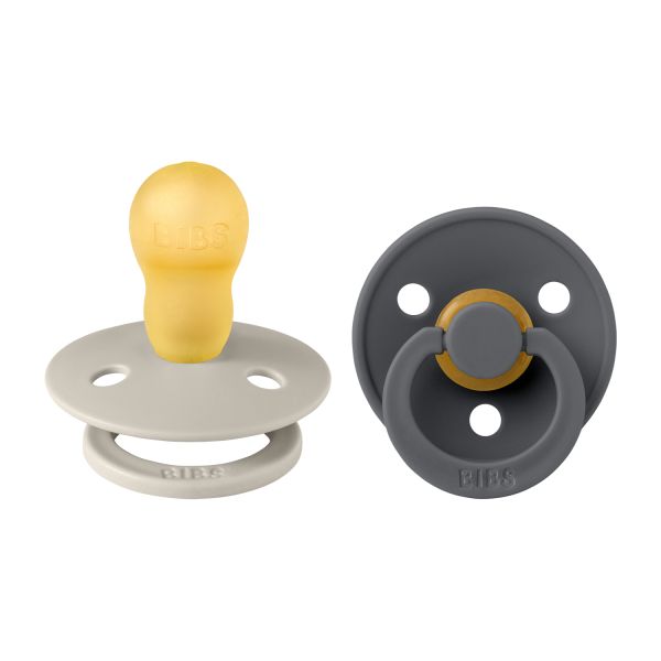 BiBs Fopspeen - Rond - 2 Stuks - 18+ Mnd - Sand/Iron 