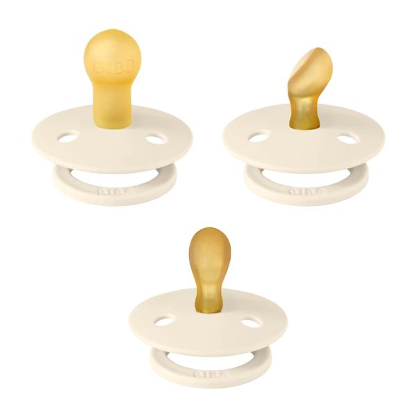 BiBs Try-It Fopspeen - 3 Stuks - 0-6 Mnd - Ivory BiBs Try-It Fopspeen - 3 Stuks - 0-6 Mnd - Ivory