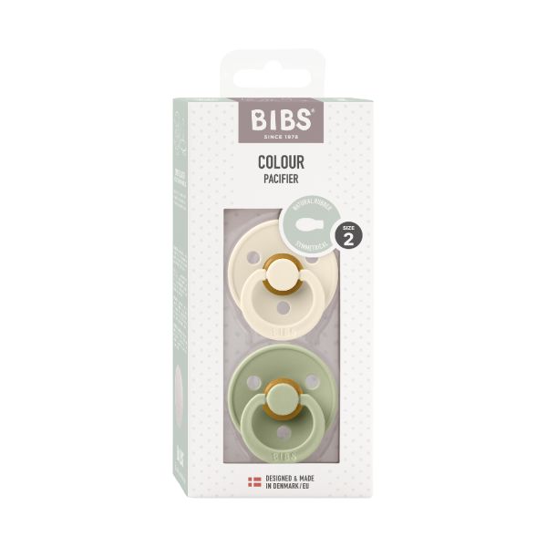 BiBs Fopspeen - Symmetrisch - 2 Stuks - 6-18 Mnd - Ivory/Sage BiBs Fopspeen - Symmetrisch - 2 Stuks - 6-18 Mnd - Ivory/Sage