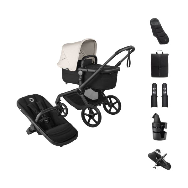 Bugaboo Fox 5 Renew Kinderwagen 2-in-1 - Essential Bundel - Black / Misty White Bugaboo Fox 5 Renew Kinderwagen 2-in-1 - Essential Bundel - Black / Misty White