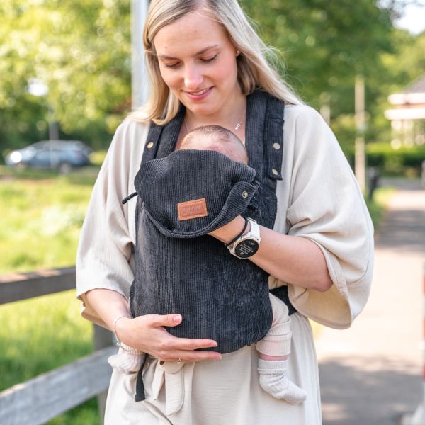 ByKay Click Carrier Classic Draagzak - Rib - Smoky Black ByKay Click Carrier Classic Draagzak - Rib - Smoky Black