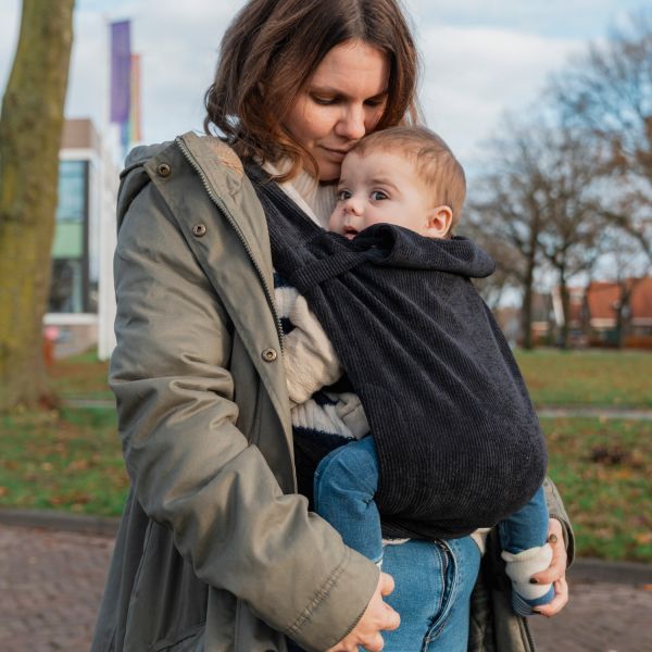 ByKay Tiny Click Carrier Ribbed Velvet Smoky Black ByKay Tiny Click Carrier Ribbed Velvet Smoky Black