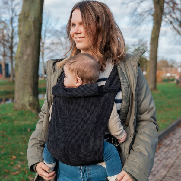 ByKay Tiny Click Carrier Ribbed Velvet Smoky Black ByKay Tiny Click Carrier Ribbed Velvet Smoky Black