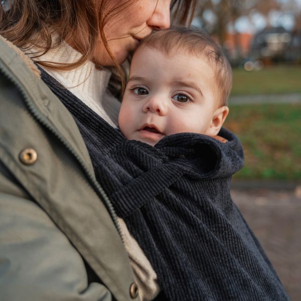 ByKay Tiny Click Carrier Ribbed Velvet Smoky Black ByKay Tiny Click Carrier Ribbed Velvet Smoky Black