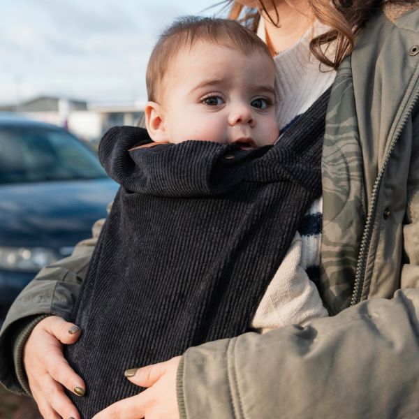 ByKay Tiny Click Carrier Ribbed Velvet Smoky Black ByKay Tiny Click Carrier Ribbed Velvet Smoky Black