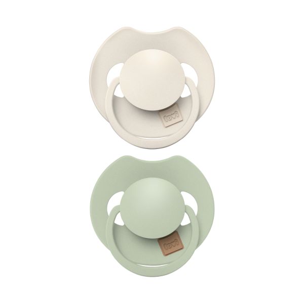 Difrax Dynamic Lovi Prime Fopspeen - 0-6mnd - 2st. - Coconut/Pistachio