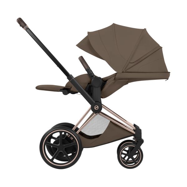 Cybex e-Priam 5 Style Kinderwagen 2-in-1 - Rosegold/Coconut Brown