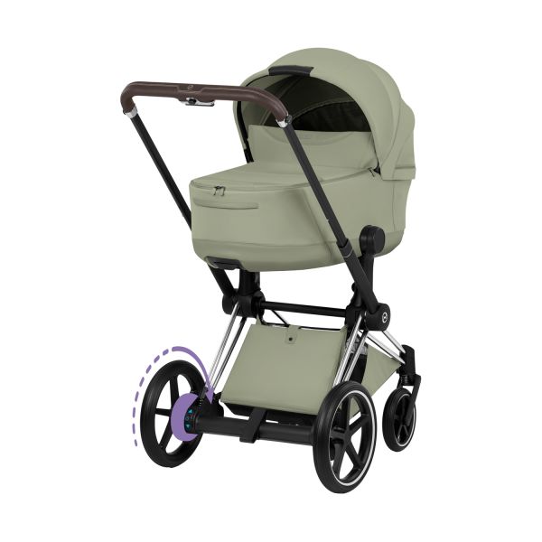 Cybex e-Priam 5 Style Kinderwagen 2-in-1 - Chrome Brown/Sage Green