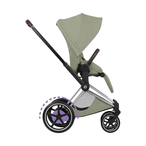 Cybex e-Priam 5 Style Kinderwagen 2-in-1 - Chrome Brown/Sage Green