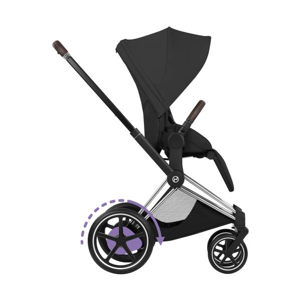Cybex e-Priam 5 Style Kinderwagen 2-in-1 - Chrome Brown/Sepia Black