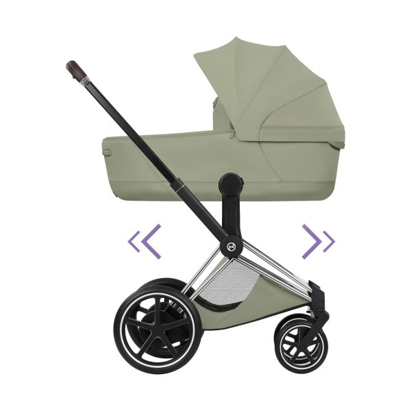 Cybex e-Priam 5 Style Kinderwagen 2-in-1 - Chrome Brown/Sage Green