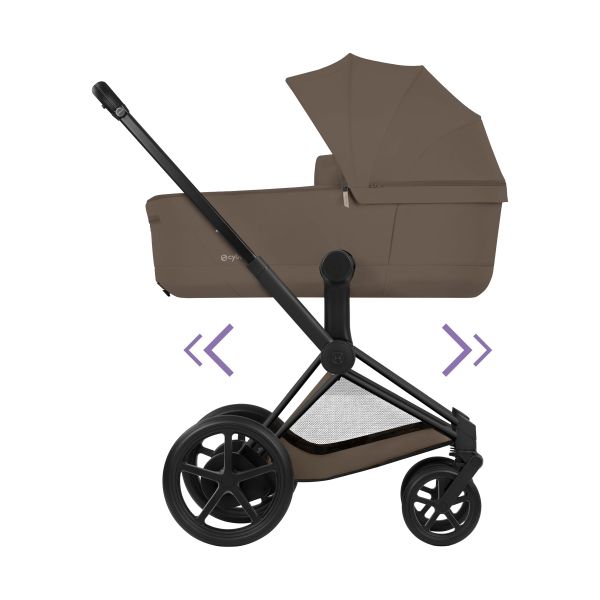 Cybex e-Priam 5 Comfort Kinderwagen 2-in-1 - Matt Black/Coconut Brown  