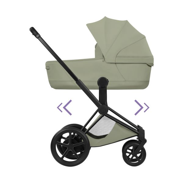 Cybex e-Priam 5 Style Kinderwagen 2-in-1 - Matt Black/Sage Green