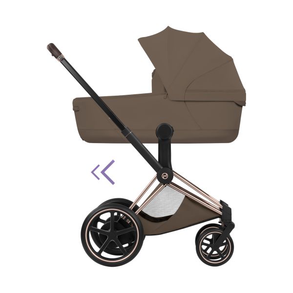 Cybex e-Priam 5 Style Kinderwagen 2-in-1 - Rosegold/Coconut Brown