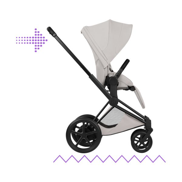 Cybex e-Priam 5 Style Kinderwagen 2-in-1 - Matt Black/City Grey