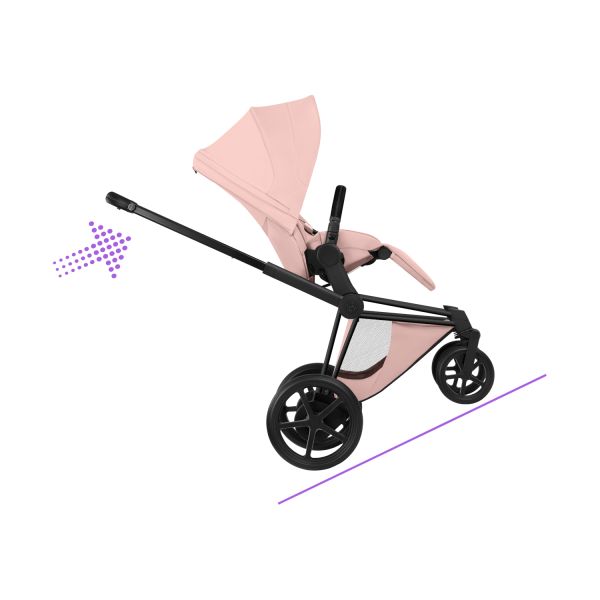 Cybex e-Priam 5 Style Kinderwagen 2-in-1 - Matt Black/Peach Pink Cybex e-Priam 5 Style Kinderwagen 2-in-1 - Matt Black/Peach Pink