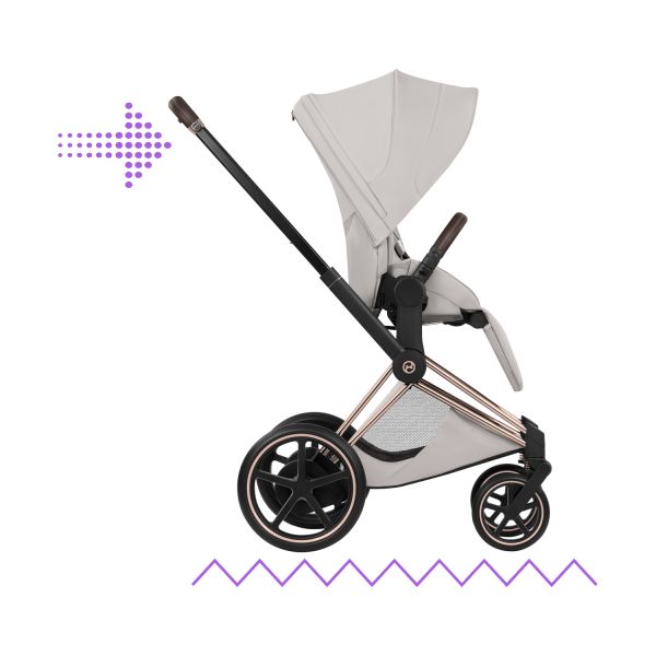 Cybex e-Priam 5 Style Kinderwagen 2-in-1 - Rosegold/City Grey Cybex e-Priam 5 Style Kinderwagen 2-in-1 - Rosegold/City Grey