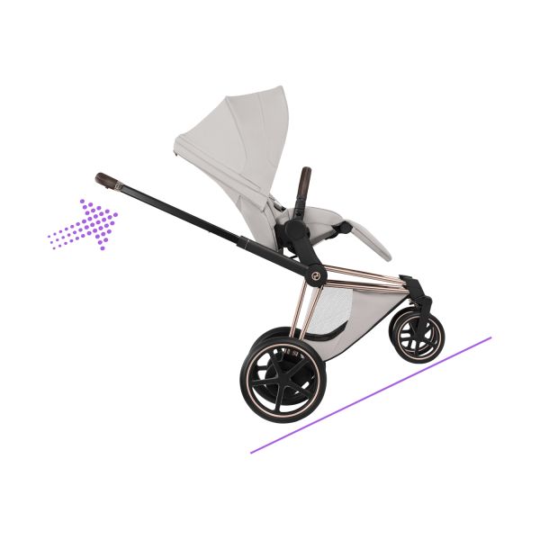 Cybex e-Priam 5 Style Kinderwagen 2-in-1 - Rosegold/City Grey Cybex e-Priam 5 Style Kinderwagen 2-in-1 - Rosegold/City Grey
