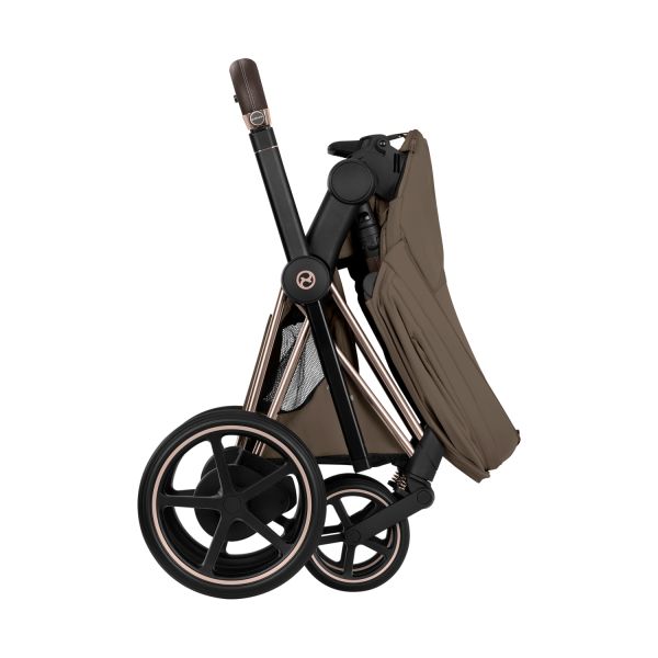 Cybex e-Priam 5 Style Kinderwagen 2-in-1 - Rosegold/Coconut Brown